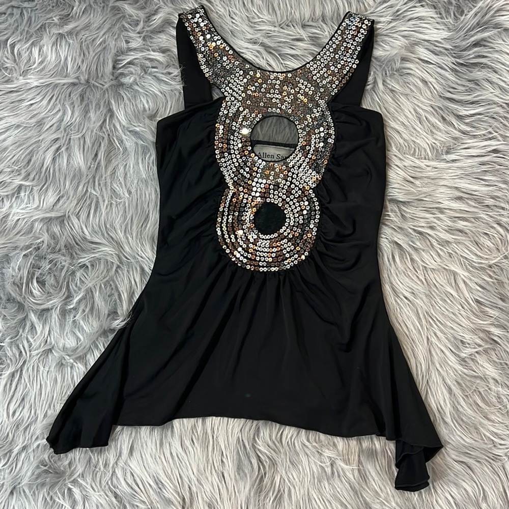 ALLEN SAMO TOP COLOR BLACK SIZE SMALL - Picture 5 of 9